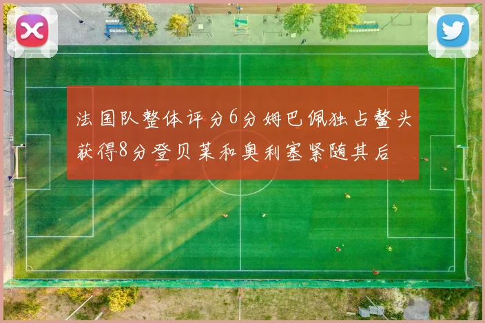 法国队整体评分6分姆巴佩独占鳌头获得8分登贝莱和奥利塞紧随其后